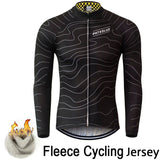 Phtxolue Gaseous Designed Winter Thermal Fleece Cycling Jersey