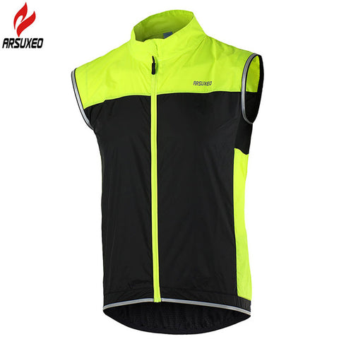 ARSUXEO Wind & Waterproof Sleeveless Cycling Jersey
