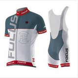 FOCUS 2016 Men's Grey & Red Summer Cycling Jersey Set