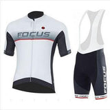 FOCUS 2016 Men's Grey & Red Summer Cycling Jersey Set