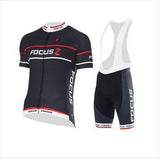 FOCUS 2016 Men's Grey & Red Summer Cycling Jersey Set