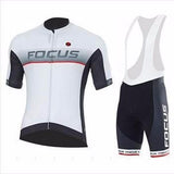 FOCUS 2016 Men's Grey & Red Summer Cycling Jersey Set