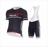 FOCUS 2016 Men's Grey & Red Summer Cycling Jersey Set