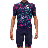 Stylish Paintings Cycling Set Made Out Of Quick Dry Italian Fabric