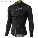 Phtxolue Gaseous Designed Winter Thermal Fleece Cycling Jersey